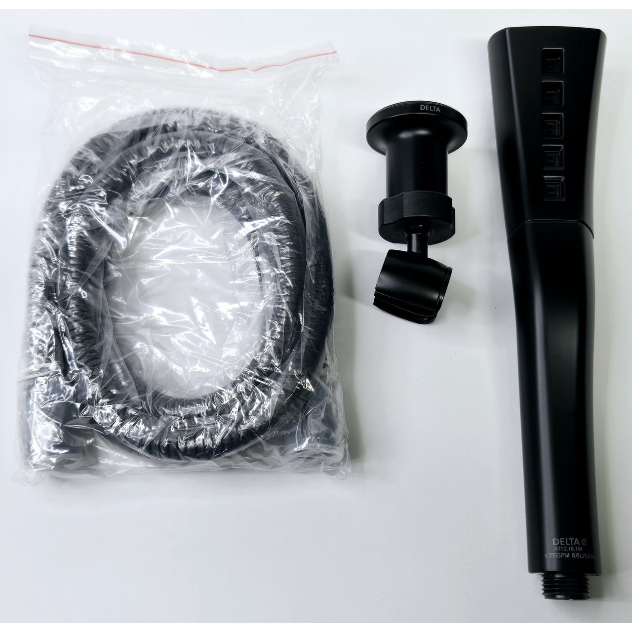 Delta 55421-BL Single-Setting H2Okinetic Wall Mount Hand Shower - Matte Black