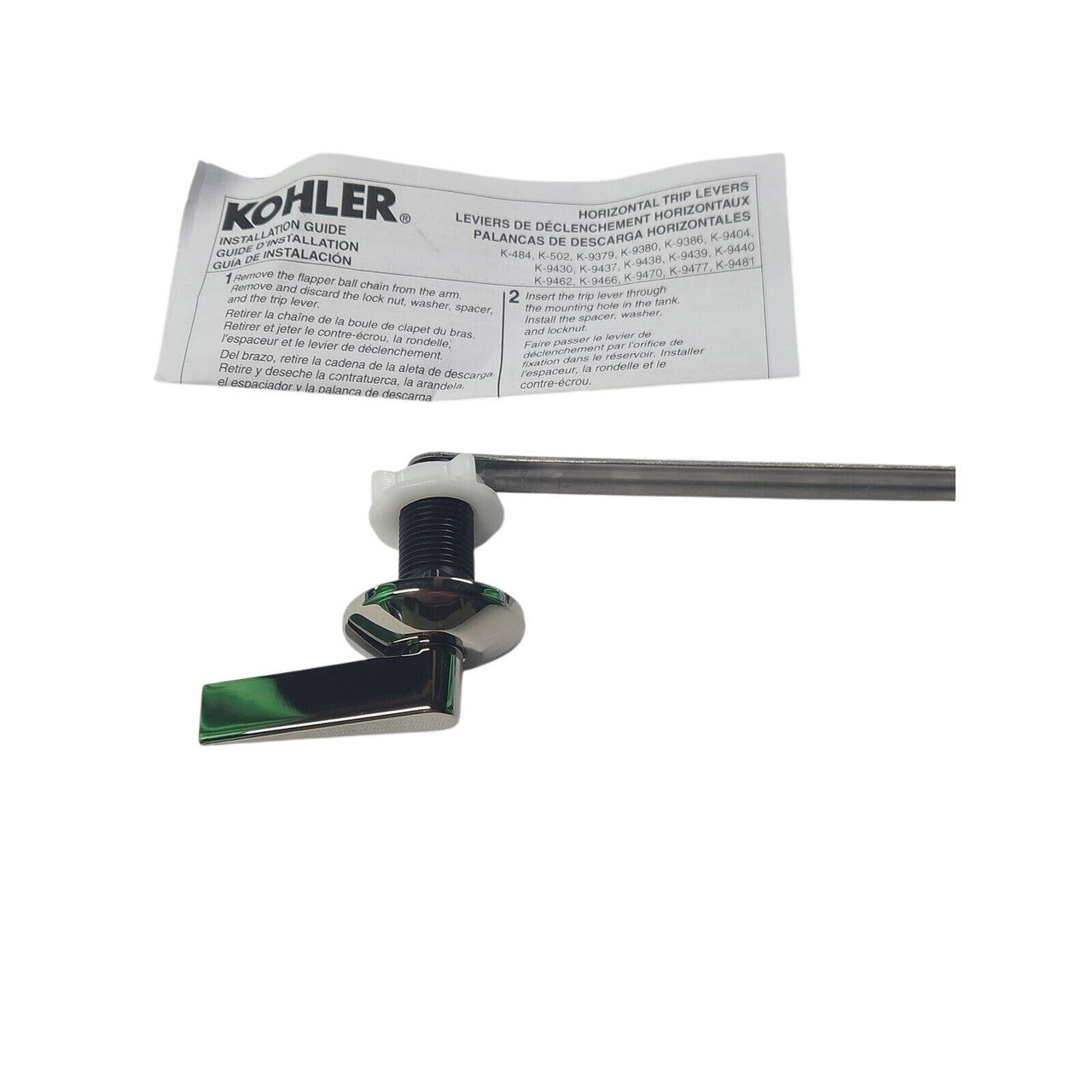 Kohler 9167-L-SN Memoirs Trip Lever - Vibrant Polished Nickel