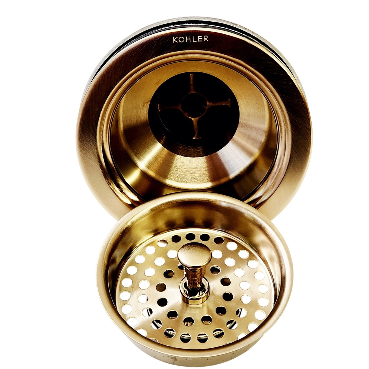 Kohler 8799-2MB Sink Drain/Strainer Basket, No Tailpiece - Brushed Moderne Brass