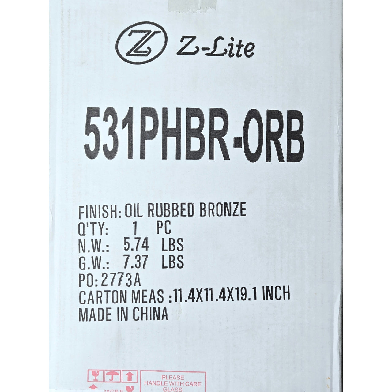 Z-Lite 531PHBR-ORB Portland Outdoor Lantern Post Light - Oil Rubbed Bronze