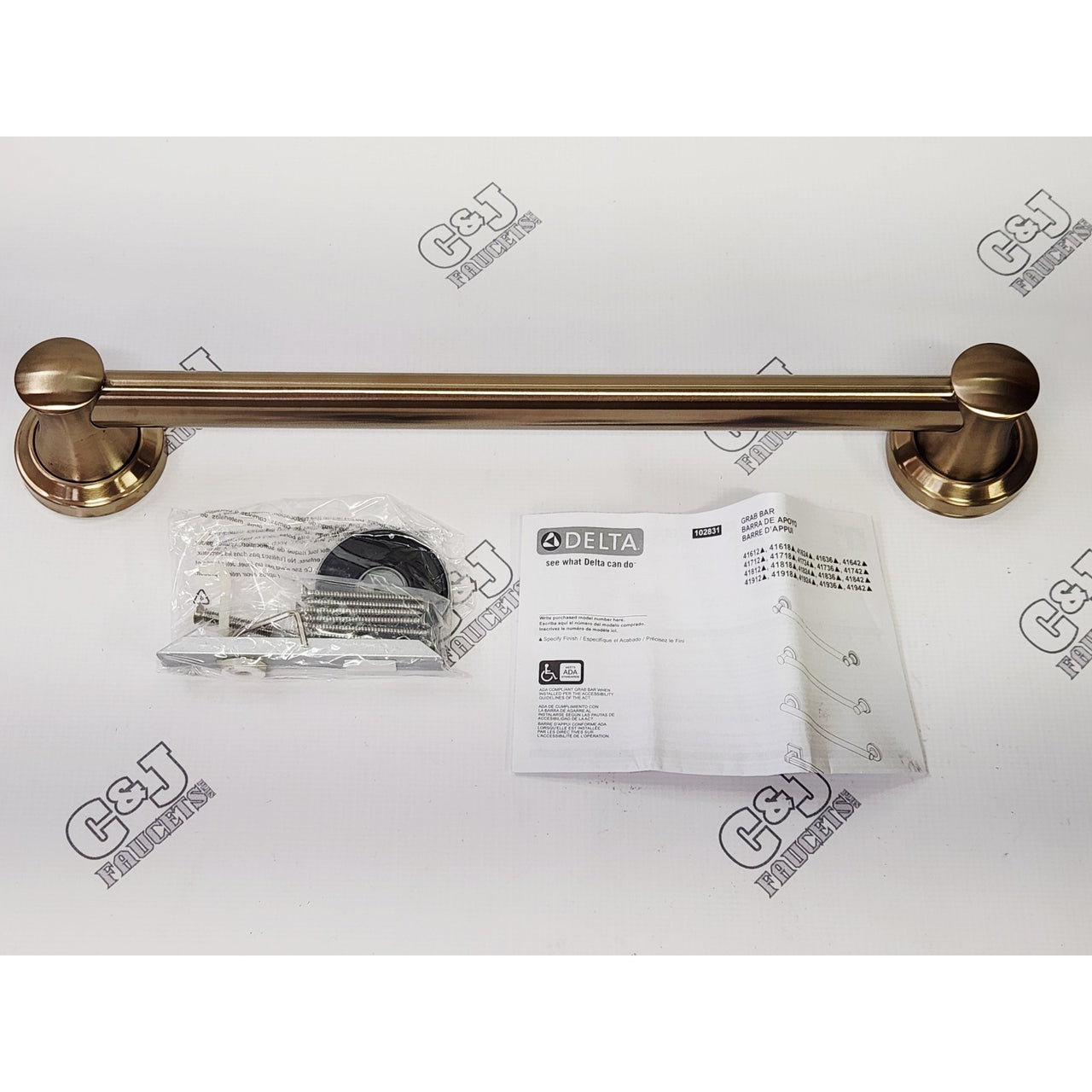 Delta 41718-CZ Transitional 18" Grab Bar - Champagne Bronze READ