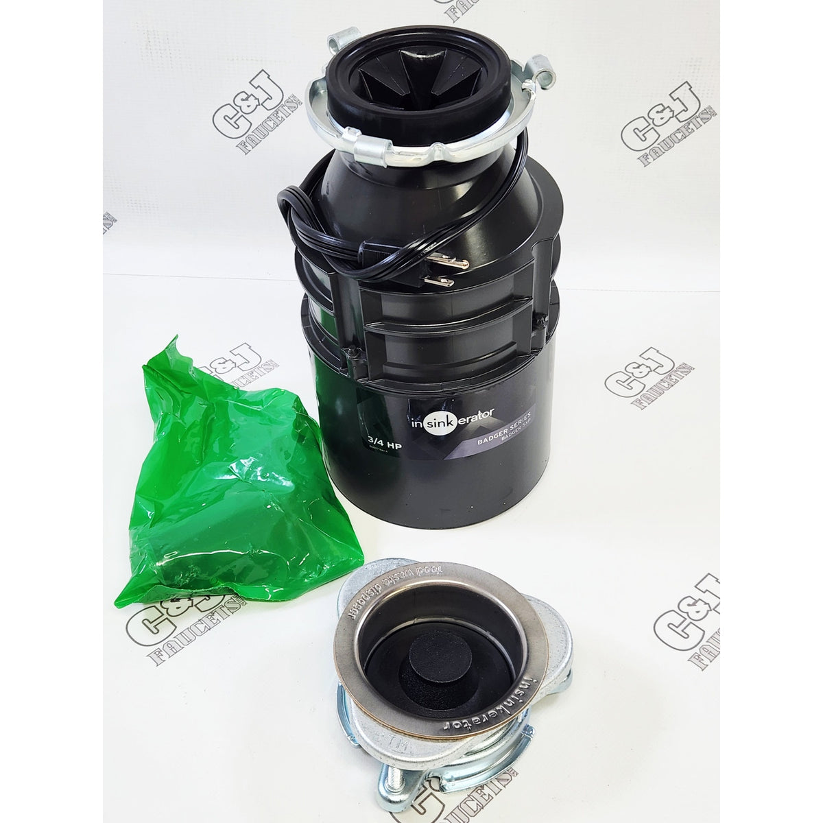 InSinkErator Badger 5XP 3/4 HP Food Waste Garbage Disposal - Black