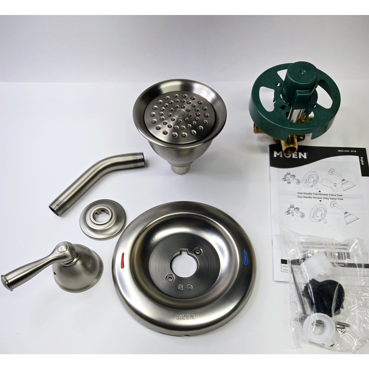 Moen 82912SRN Banbury 1-Spray Shower Faucet, 1.75 GPM - Brushed Nickel READ