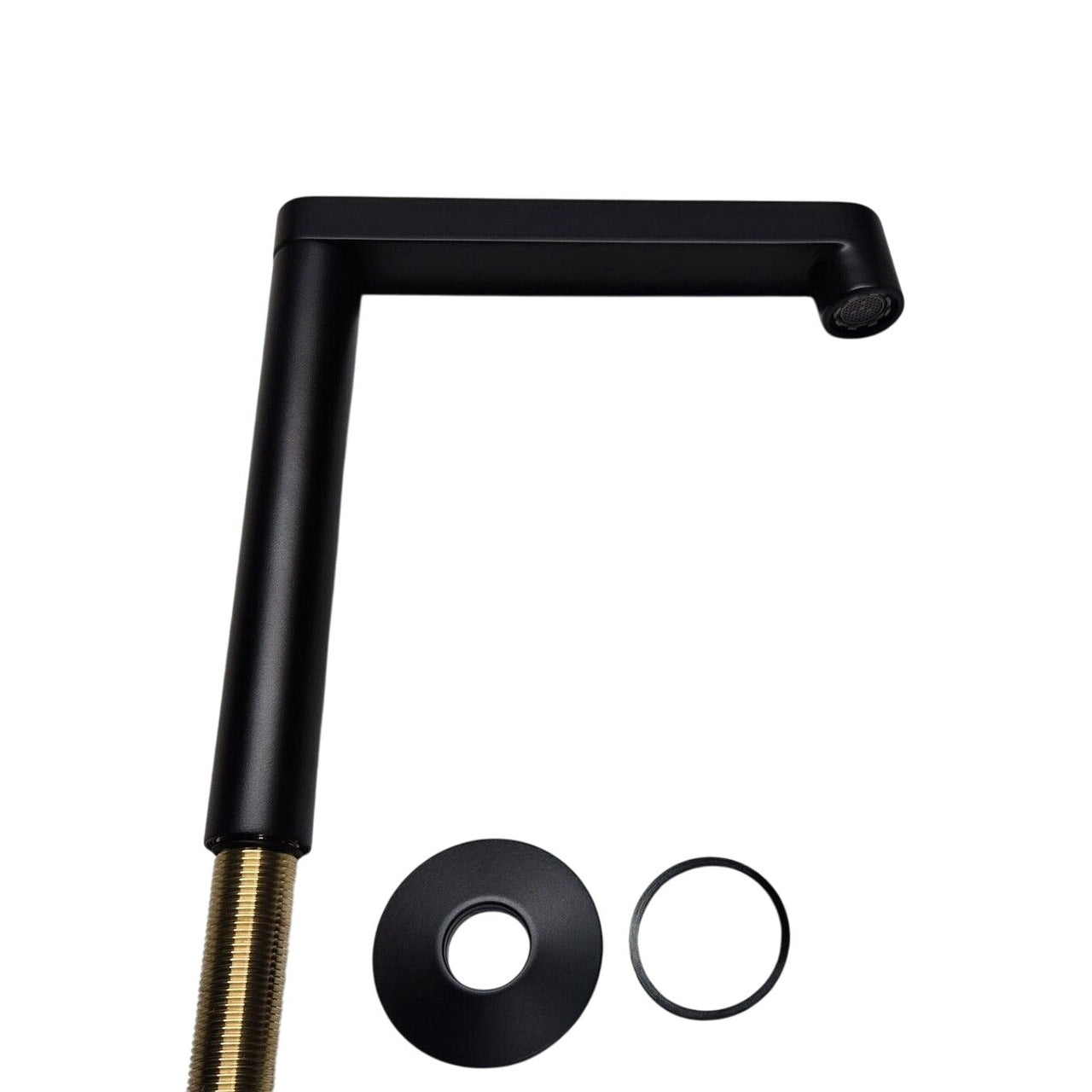 Kohler 77969-BL Components Row Spout Bathroom Faucet, Less Handles - Matte Black