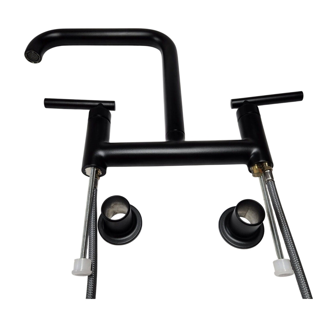 Kohler 7547-4-BL Purist Bridge Kitchen Faucet, 1.5 GPM - Matte Black