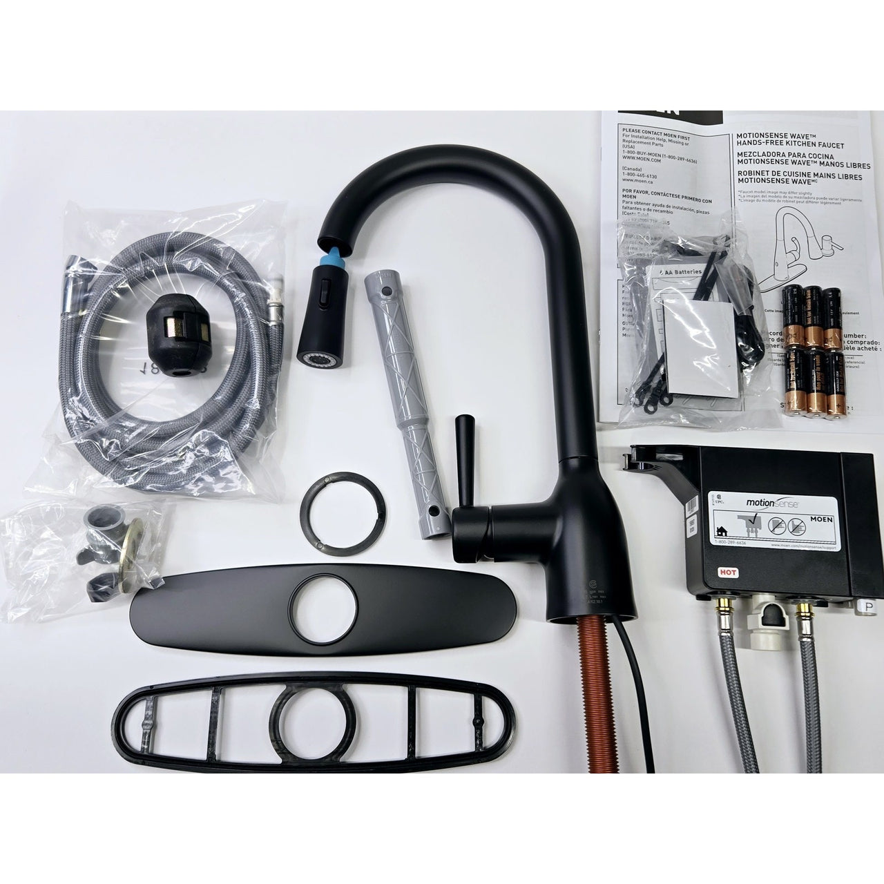 Moen 87233EWBL Adler Touchless Pull-Down Sprayer Kitchen Faucet - Matte Black