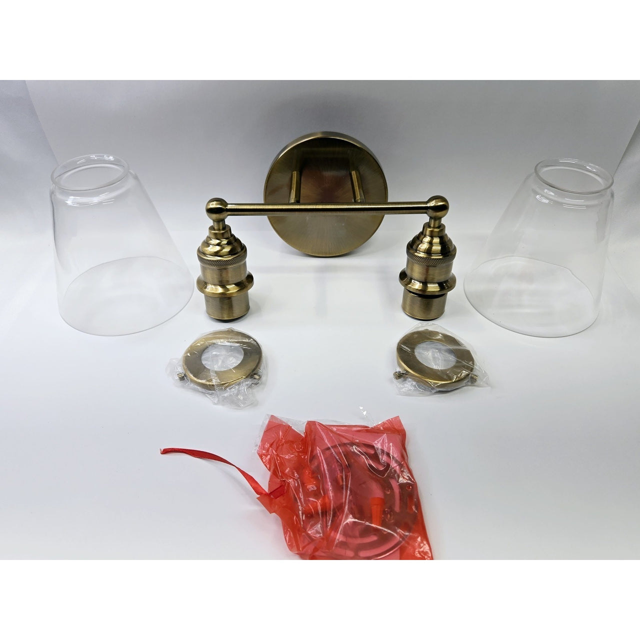 Signature Hardware 482606 2 Light 15" Wide Bathroom Vanity Light - Aged Brass