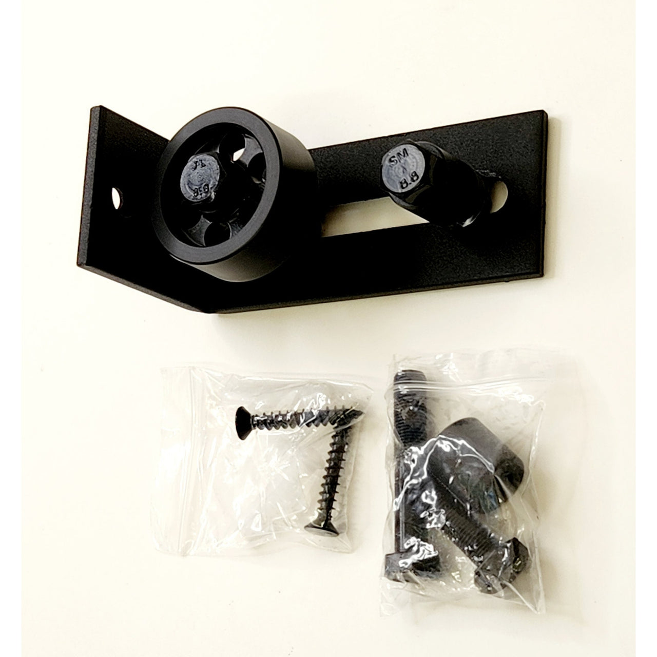 Signature Hardware 456438 Adjustable Floor-Mount Barn Door Guide - Black