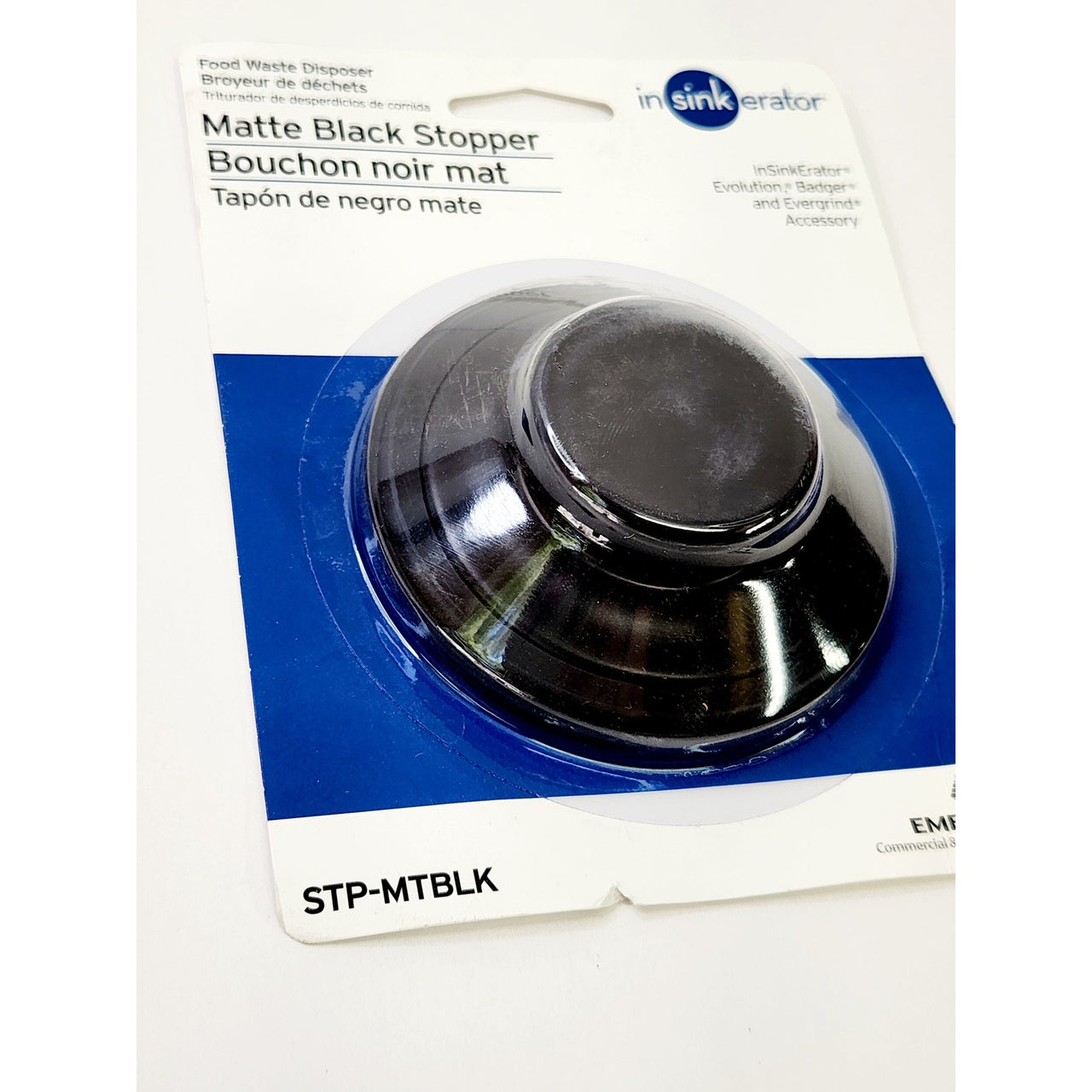 InSinkErator STP-MTBLK Stopper for InSinkErator Garbage Disposal - Matte Black