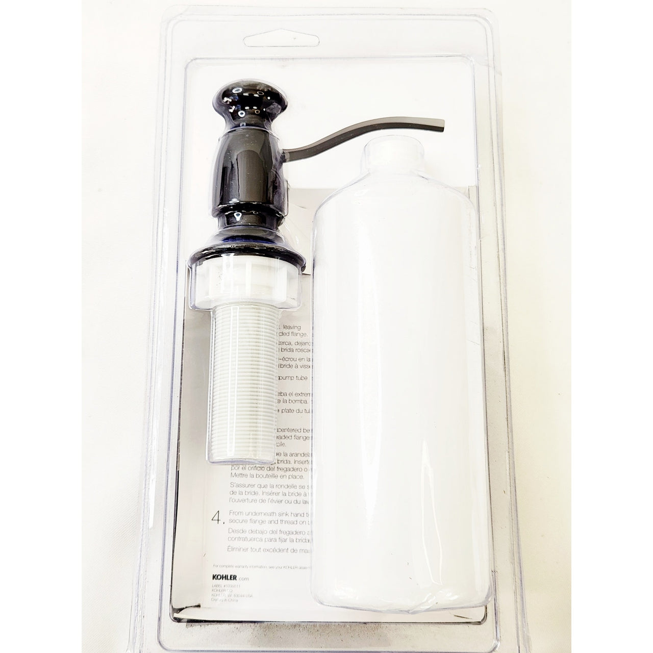 Kohler 1894-C-BL Traditional 16 oz. Brass Soap/Lotion Dispenser - Matte Black