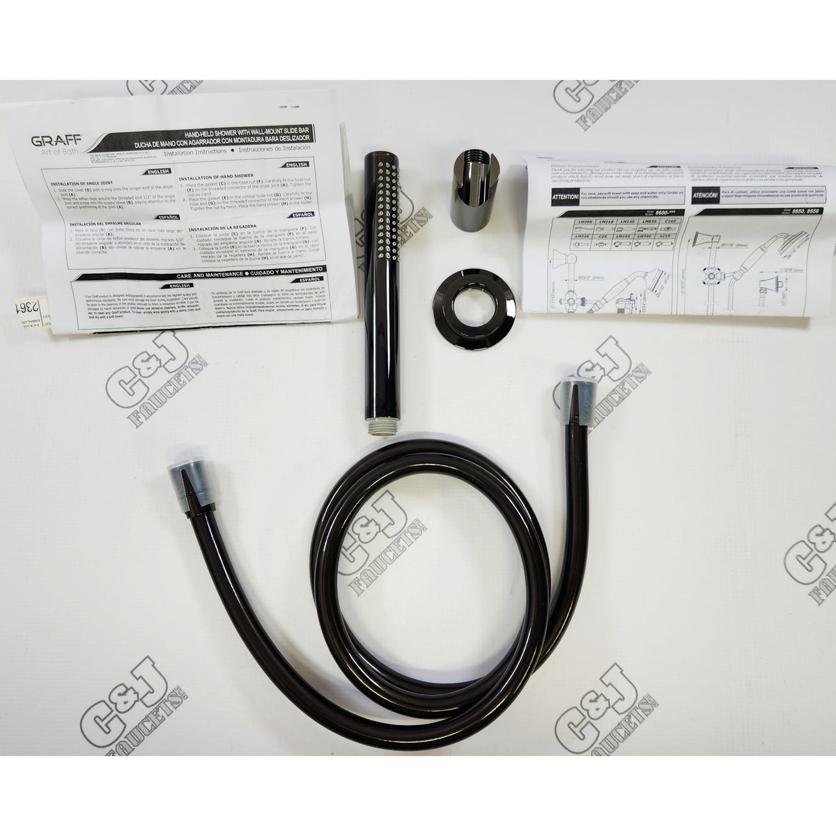 Graff G-8627A-OX Cameo 1.5 GPM Single Function Hand Shower - Onyx PVD