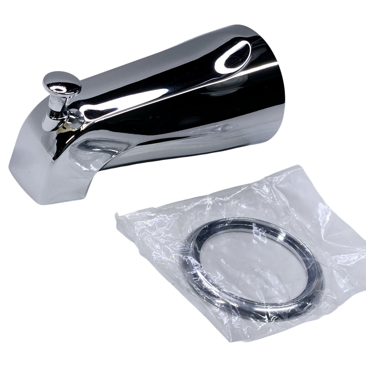 Signature Hardware 400907 Glenley 5-1/8" Integrated Diverter Tub Spout - Chrome