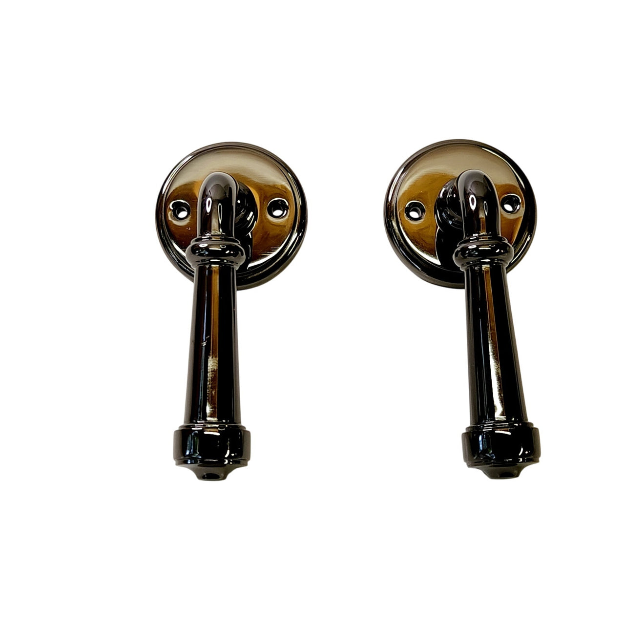 Signature Hardware 479325 Esmond Brass Dummy Door Lever Set - Black Nickel READ