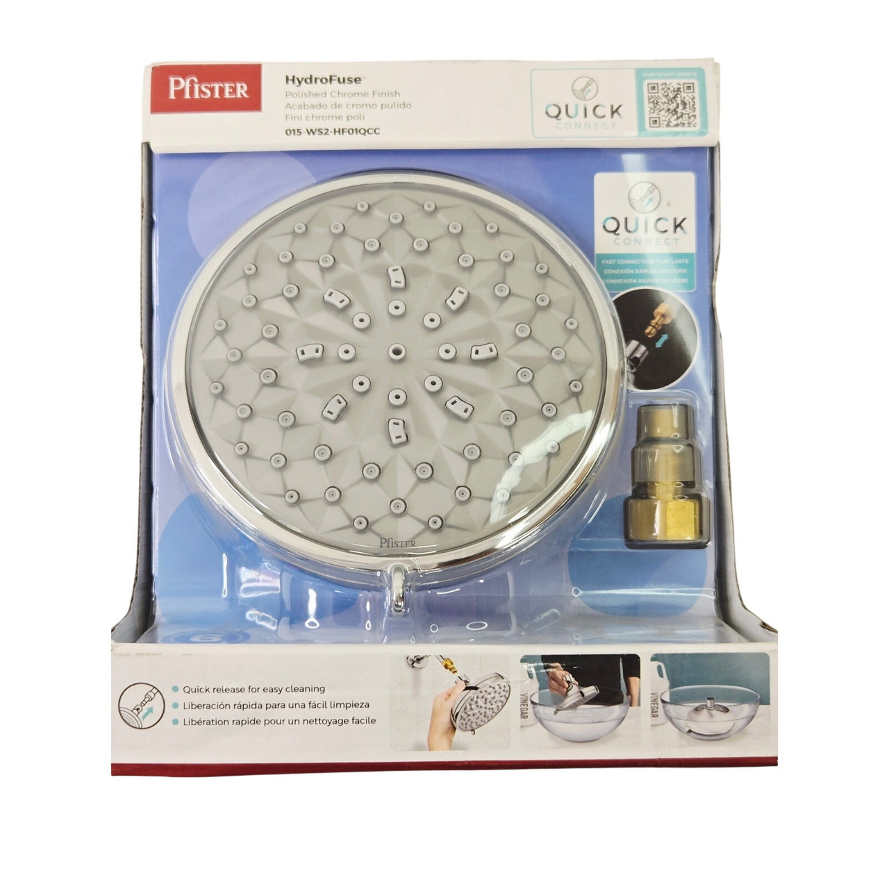 Pfister 015-WS2-HF01QCC HydroFuse 1.75 GPM Fixed Shower Head - Polished Chrome