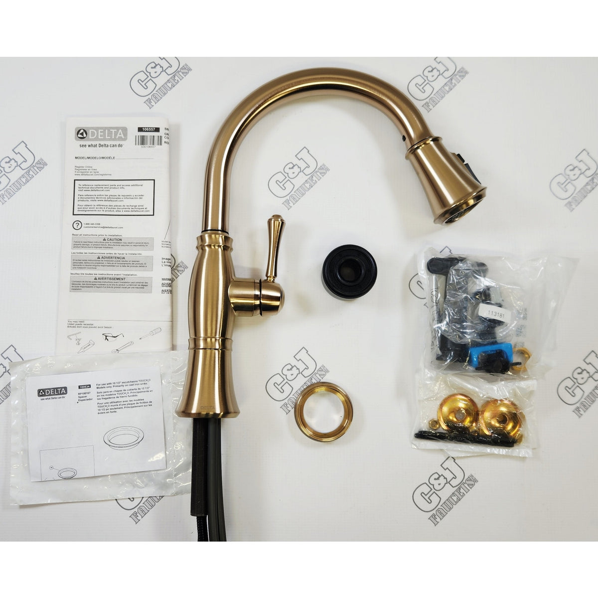 Delta 9197-CZ-PR-DST Cassidy 1.8 GPM Kitchen Faucet - Lumicoat Bronze READ