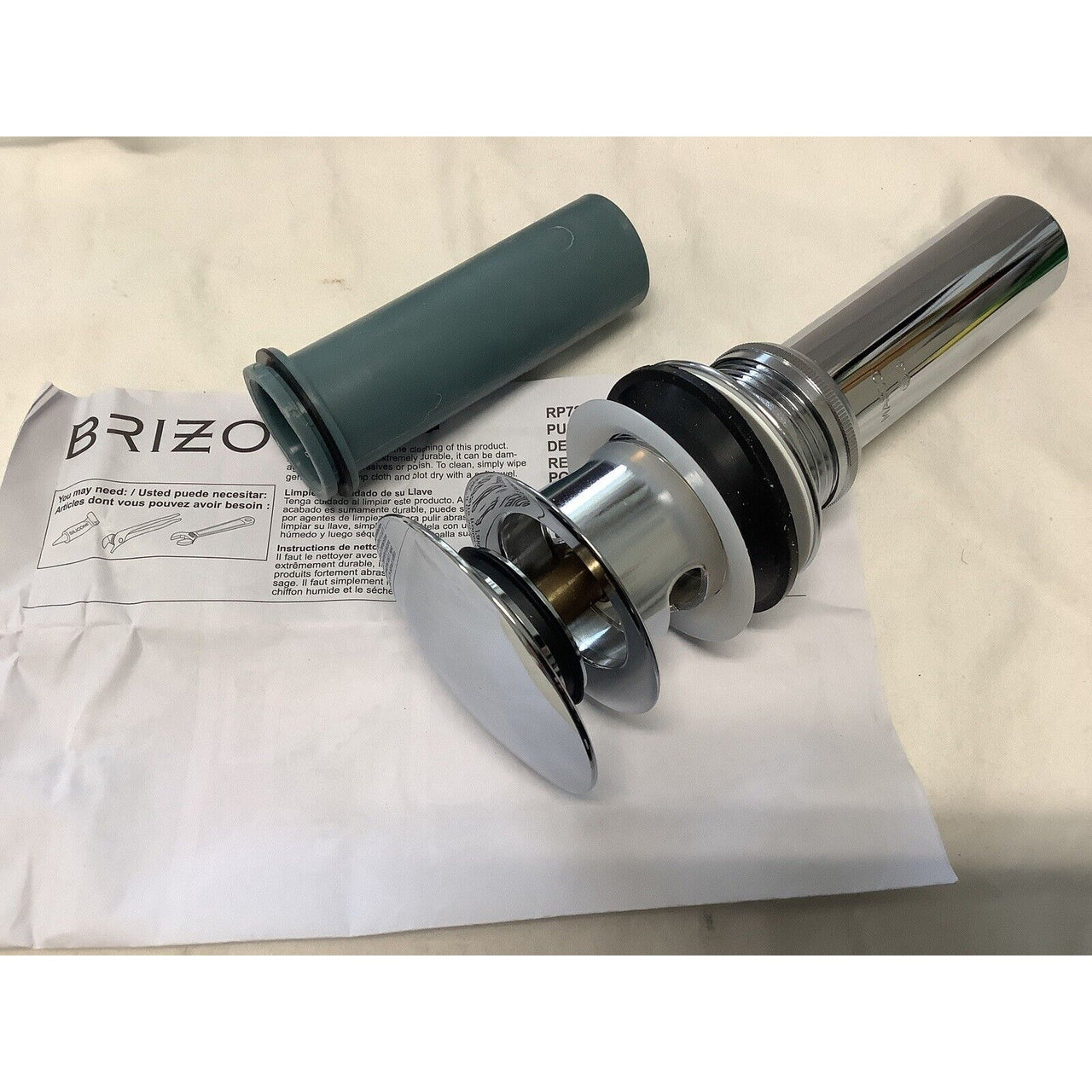 Brizo RP72414PC 1-5/8" Pop-Up Drain Assembly with Overflow - Chrome