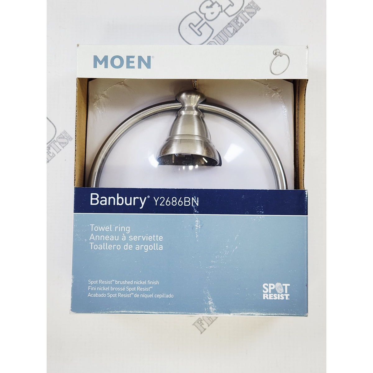 Moen Y2686BN Banbury Hand Towel Ring - Brushed Nickel