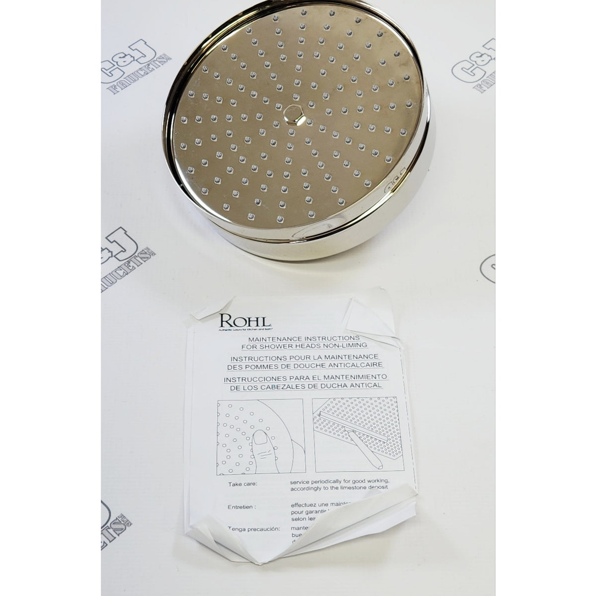 Rohl 80126RS1PN 8" 1.8 GPM Bathroom Rain Showerhead - Polished Nickel READ