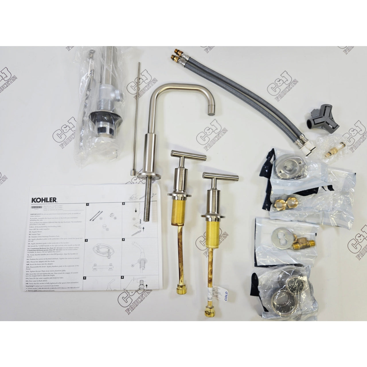 Kohler 14406-4-BN Purist 1.2 GPM Widespread Bathroom Faucet - Brushed Nickel