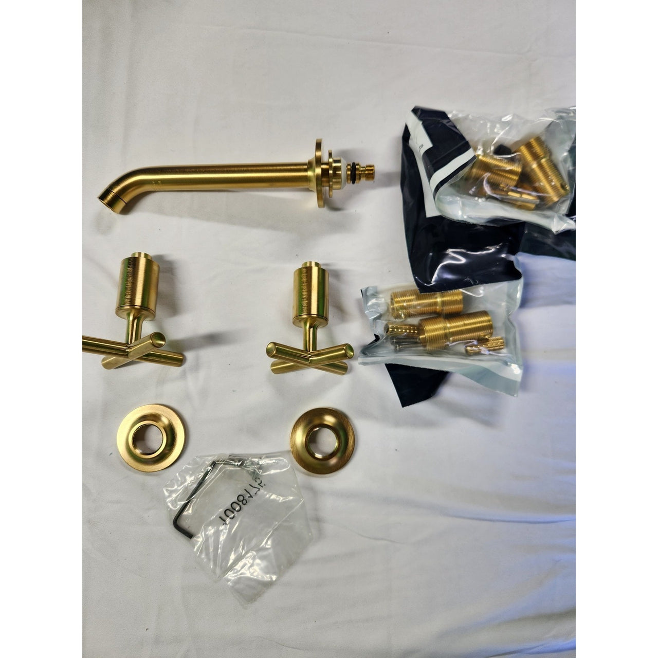 Kohler T14413-3-2MB Purist Wall Mounted Bathroom Faucet - Brushed Moderne Brass