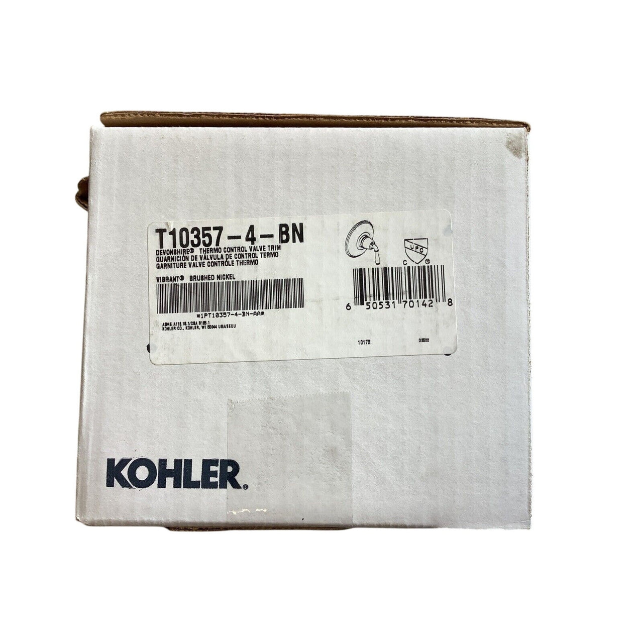 Kohler T10357-4-BN Devonshire Thermostatic Trim - Vibrant Brushed Nickel