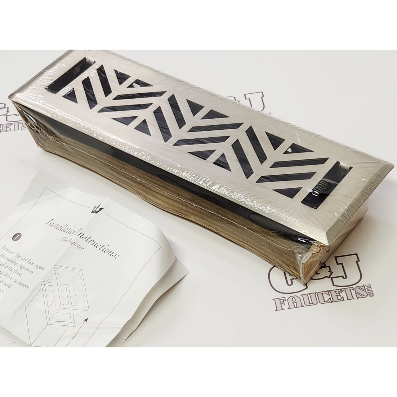 Signature Hardware 482050 Jastrow Brass Floor or Wall Register - Brushed Nickel