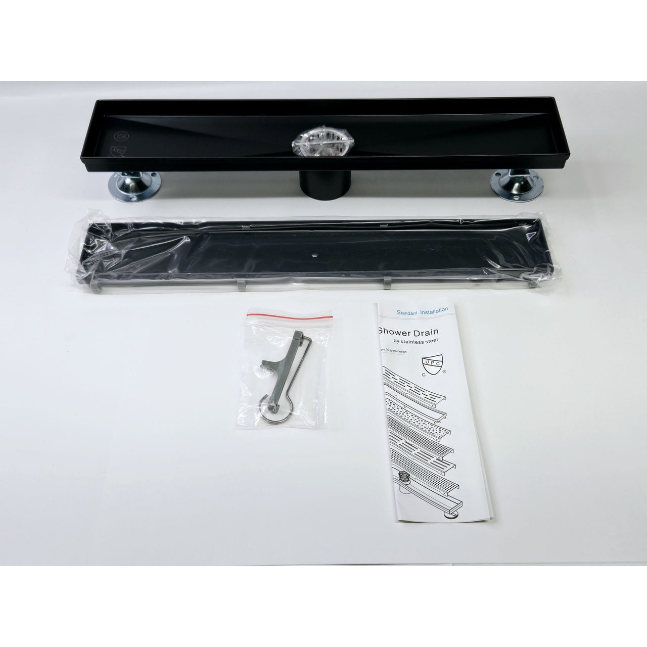 Signature Hardware 443312 18" Cohen Linear Tile-In Shower Drain - Matte Black