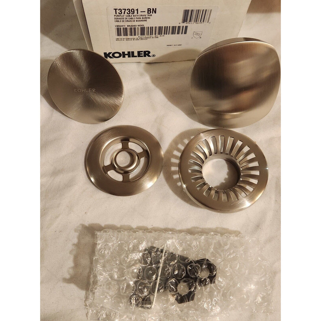 Kohler T37391-BN PureFlo Bath Drain Trim - Vibrant Brushed Nickel