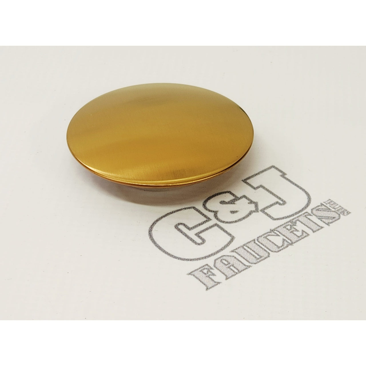 Signature Hardware 483525 Finished Drain Cap - Brushed Gold
