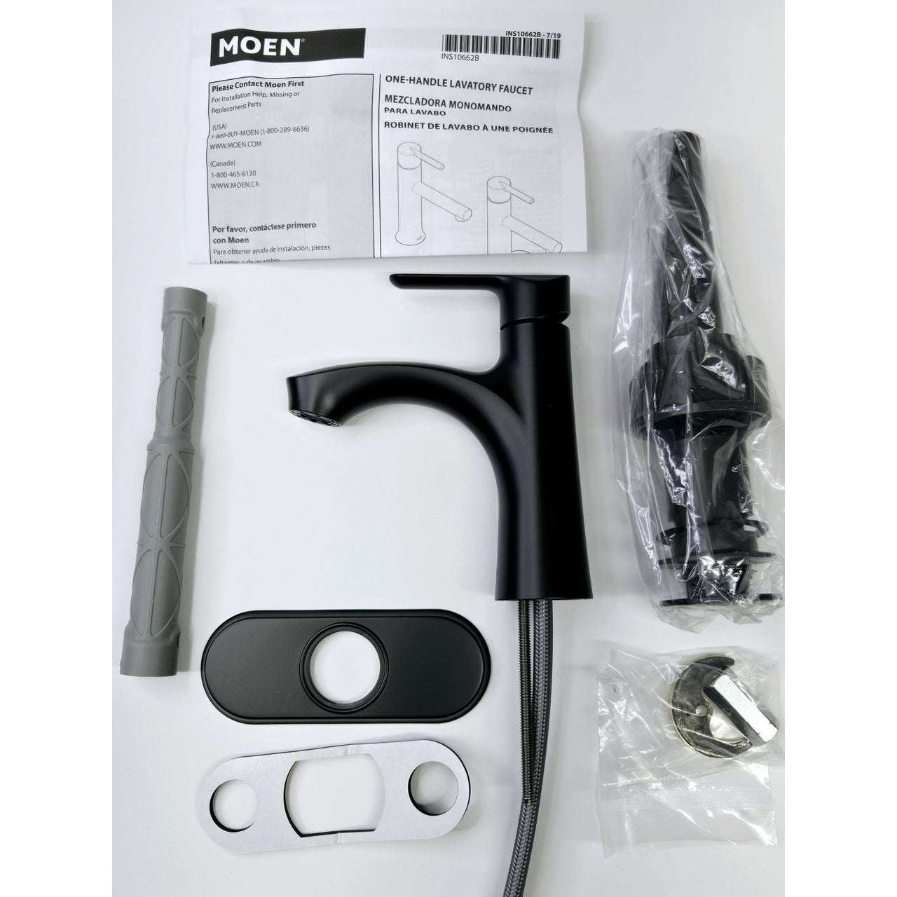 Moen 84516BL Findlay Single-Handle Single-Hole Bathroom Faucet - Matte Black