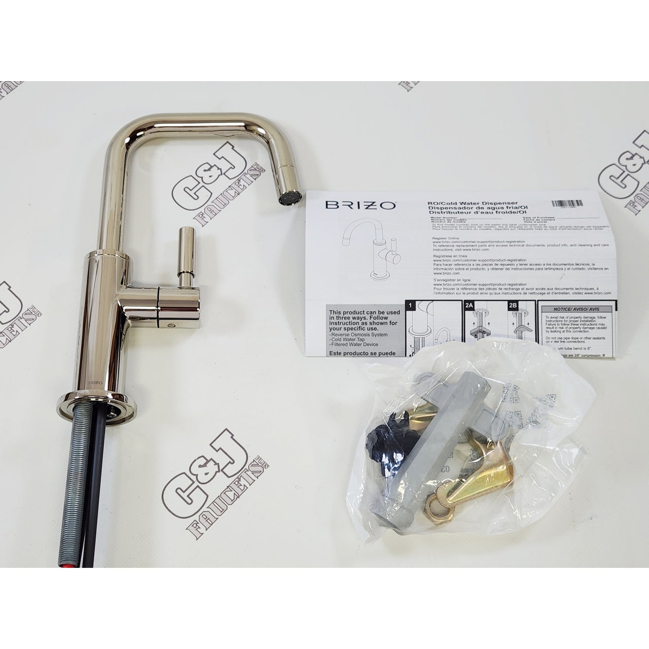 Brizo 61365LF-C-PN Solna Single Hole Kitchen Sink Faucet - Polished Nickel READ