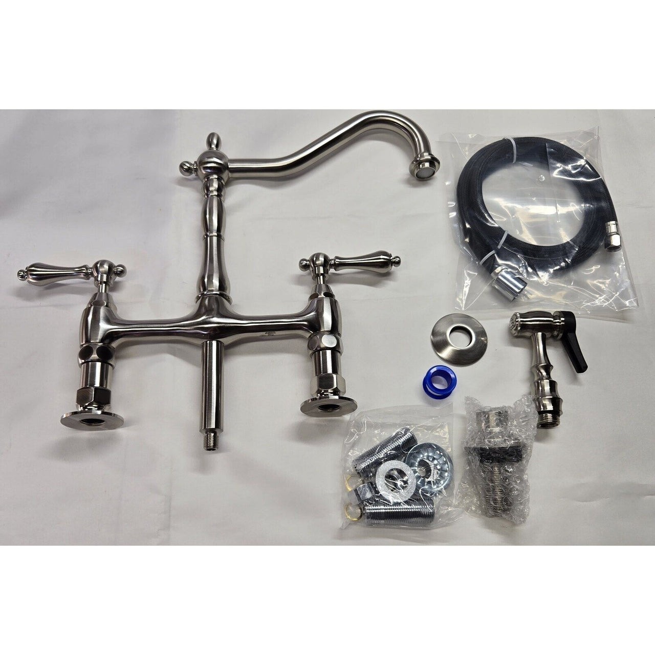 Signature Hardware 329238 Bellevue Bridge Kitchen Faucet - Brushed Nickel *READ