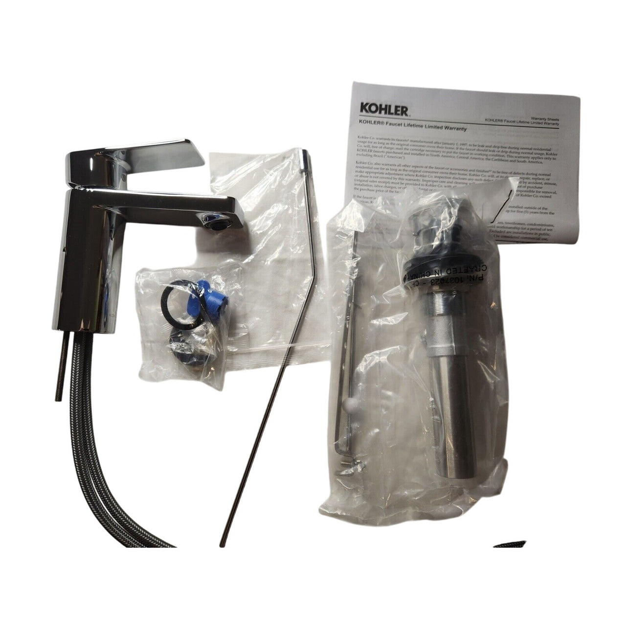 Kohler 23472-4-CP Parallel 1.2 GPM Bathroom Sink Faucet - Polished Chrome READ