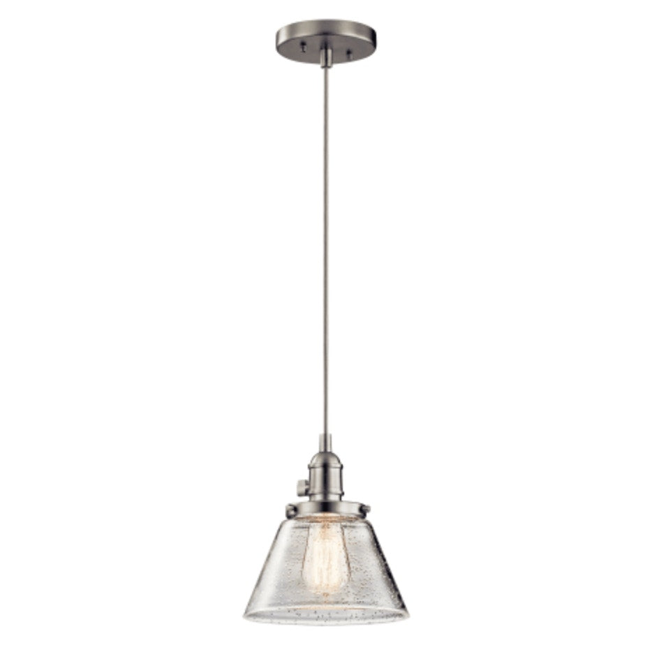 Kichler 43851NI Avery Single Light 8" Wide Mini Pendant - Brushed Nickel