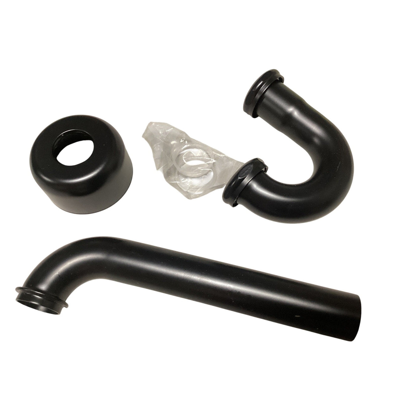 Signature Hardware 477100 1-1/4" P-Trap With High Box Flange - Matte Black
