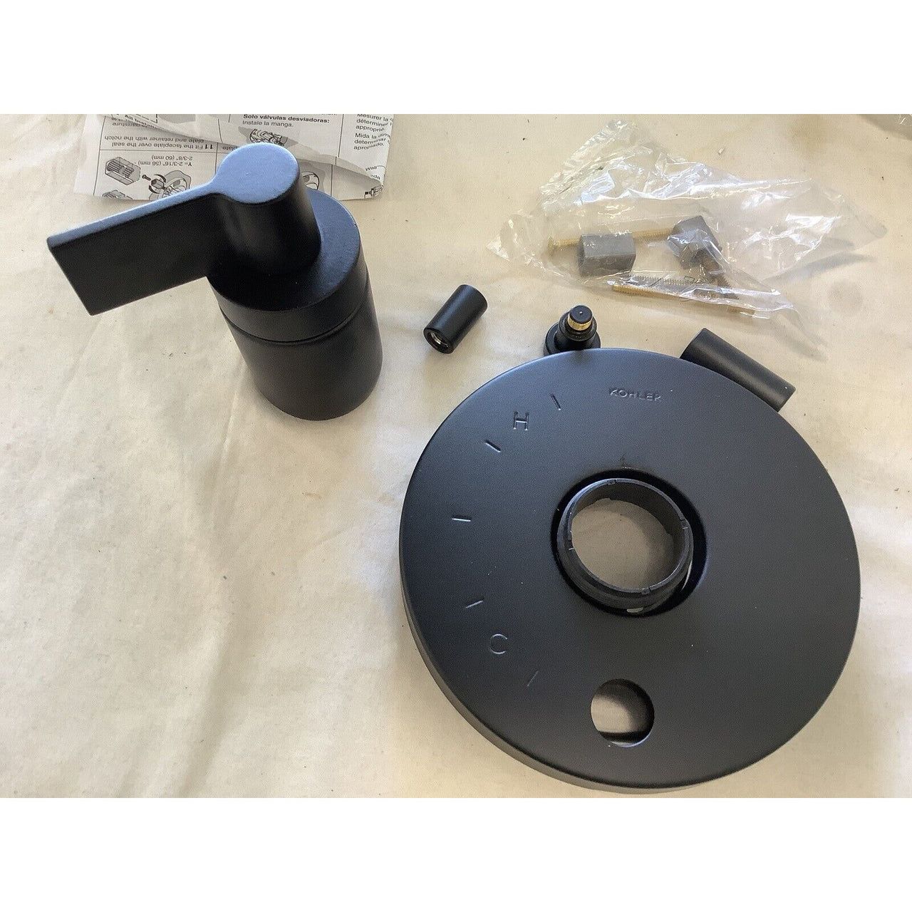 Kohler T78016-4-BL Components Valve Trim, Lever Handle - Matte Black READ