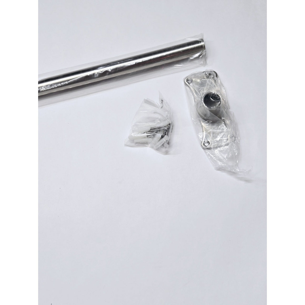 Signature Hardware 466739 60" Straight Brass Shower Rod - Brushed Nickel