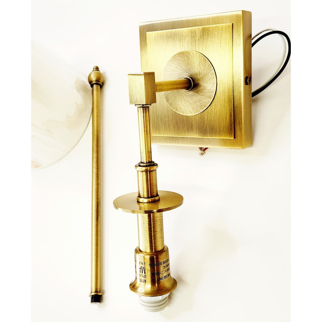 Signature Hardware 482663 Calera Antique Incandescent Wall Sconce - Aged Brass
