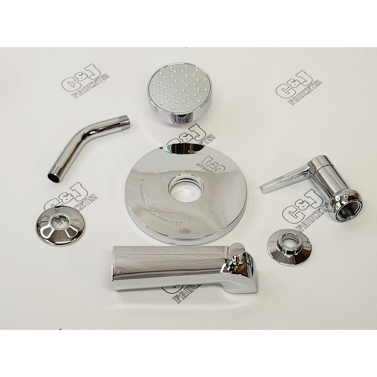 Kohler TS97074-4Y-CP Pitch Tub and Shower Trim Package - Polished Chrome