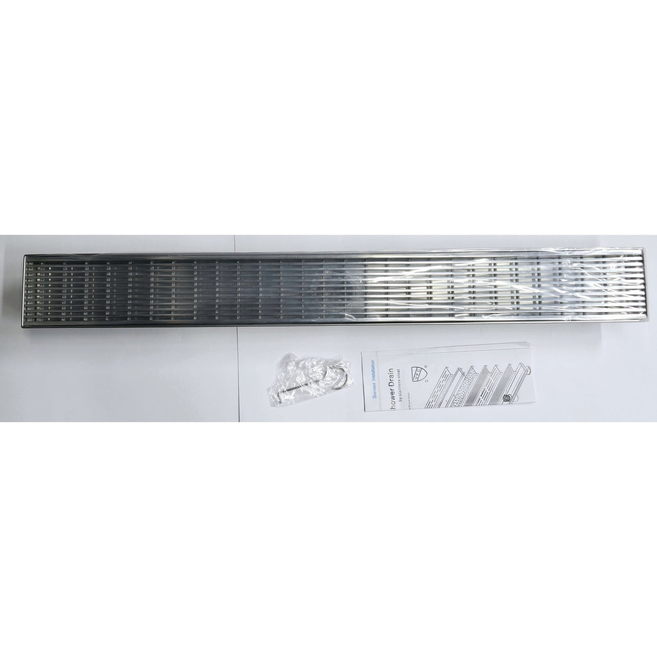 Signature Hardware 405002 Carmen 28" Linear Shower Drain less Flange - Stainless