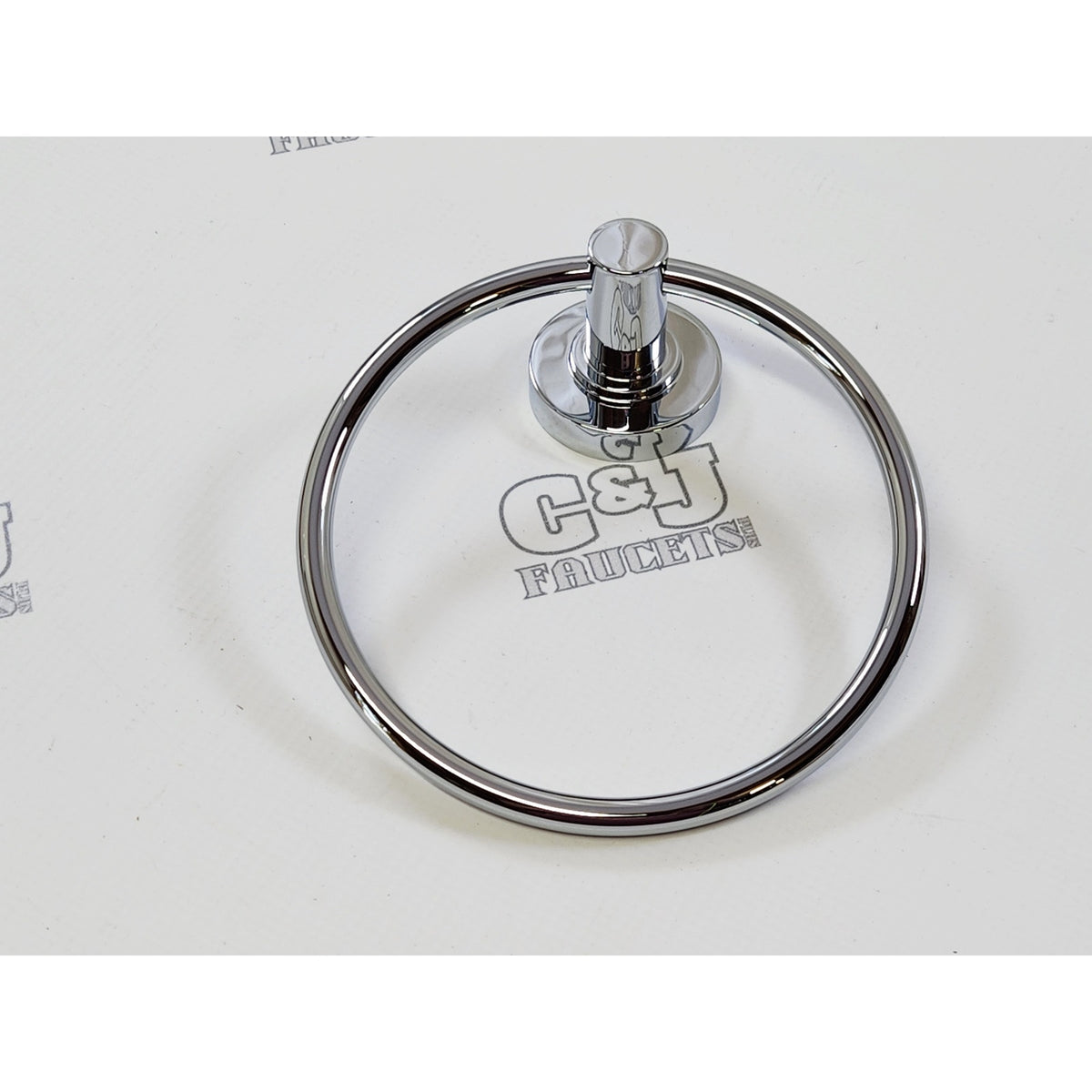 Signature Hardware 483947 Lexia Bathroom Wall Mount Towel Ring - Chrome