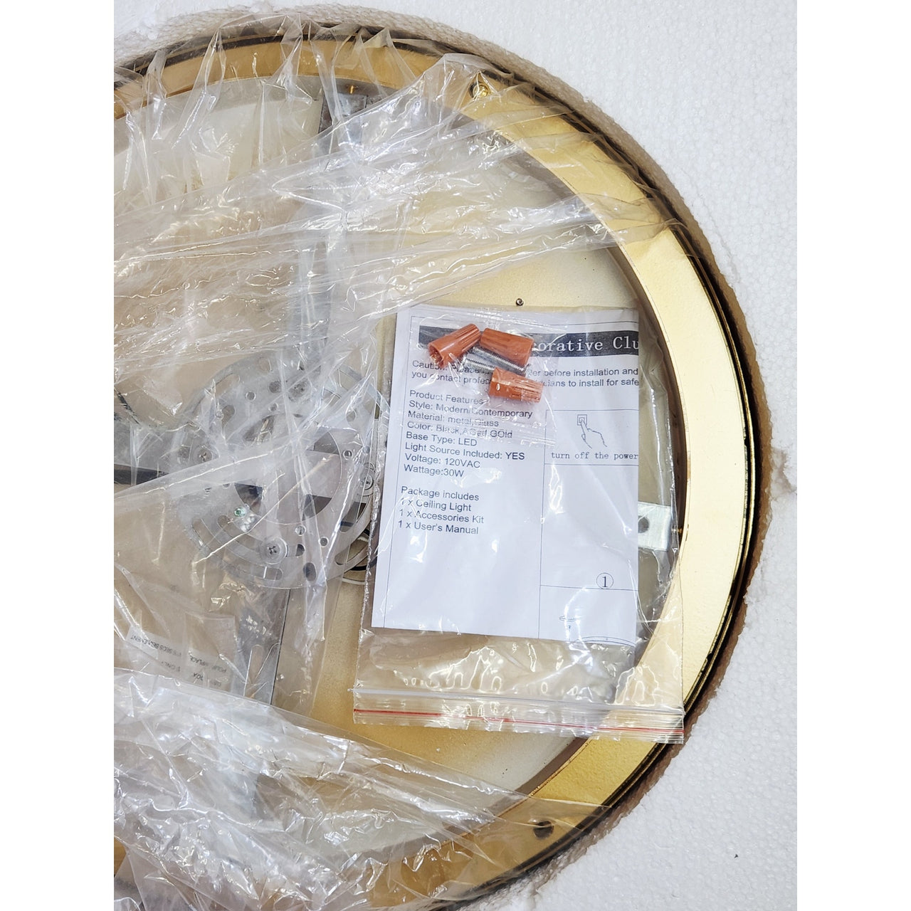 Lumo Hive PTR-1066321 15.7" LED Flush Mount Ceiling Light - Brushed Gold