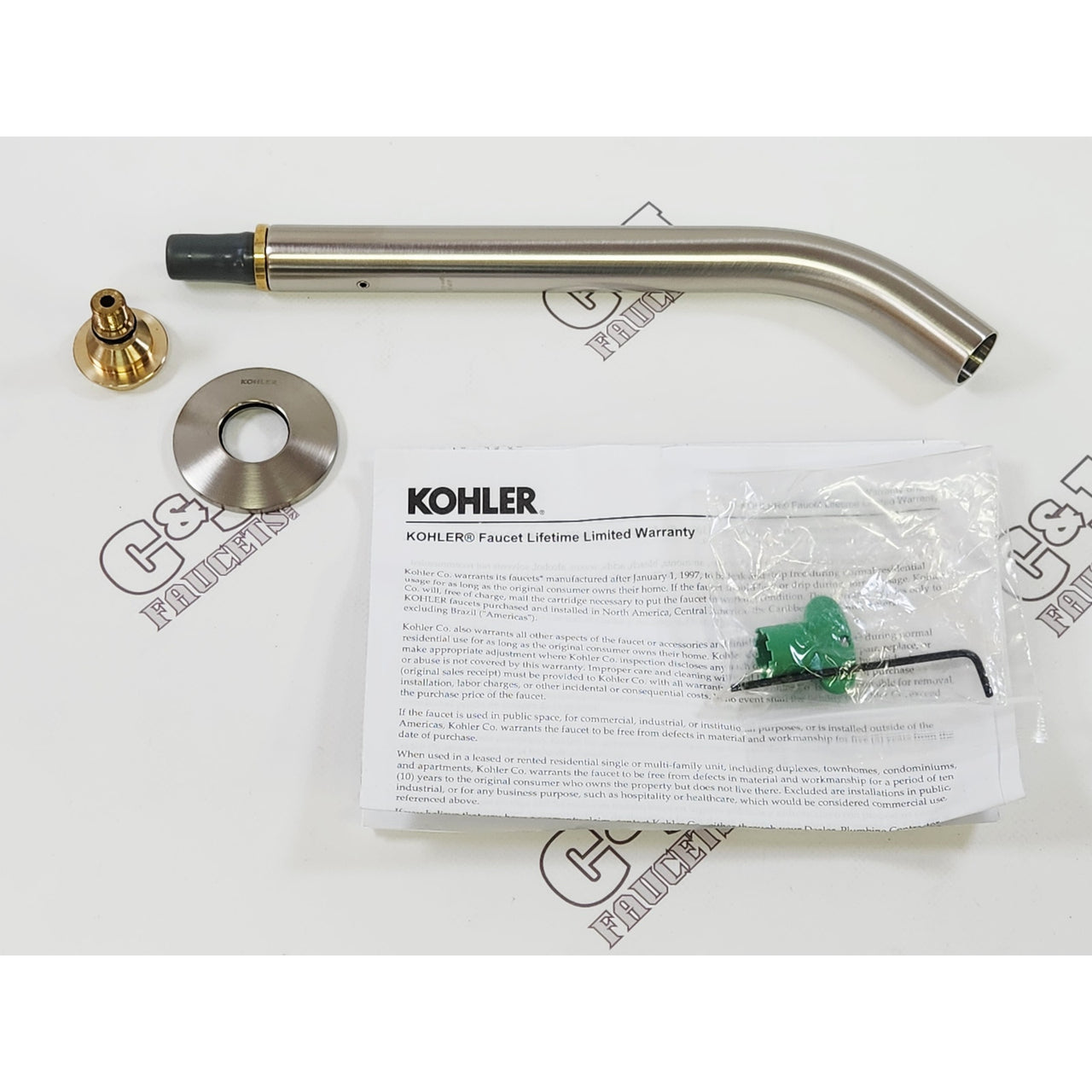 Kohler T23890-BN Components 1.2 GPM Wall Mount Bathroom Spout - Brushed Nickel