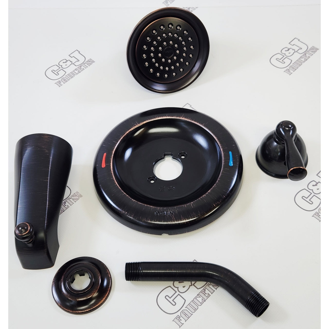 Moen 82910BRB Banbury Wall Mount Tub and Shower Faucet - Mediterranean Bronze