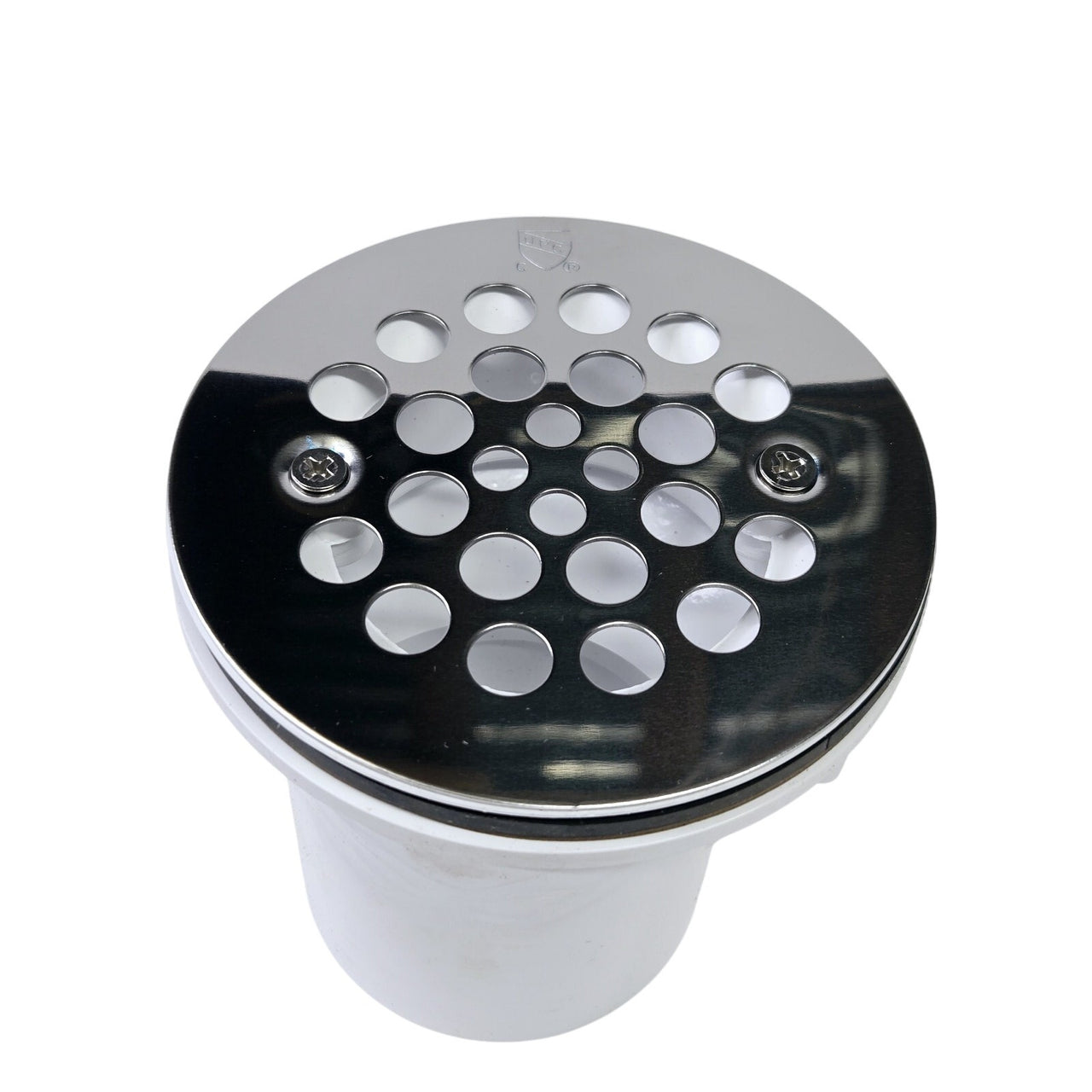 Jones Stephens D41600 PVC Shower Stall Drain with 4-1/4" Stainless Steel Strain