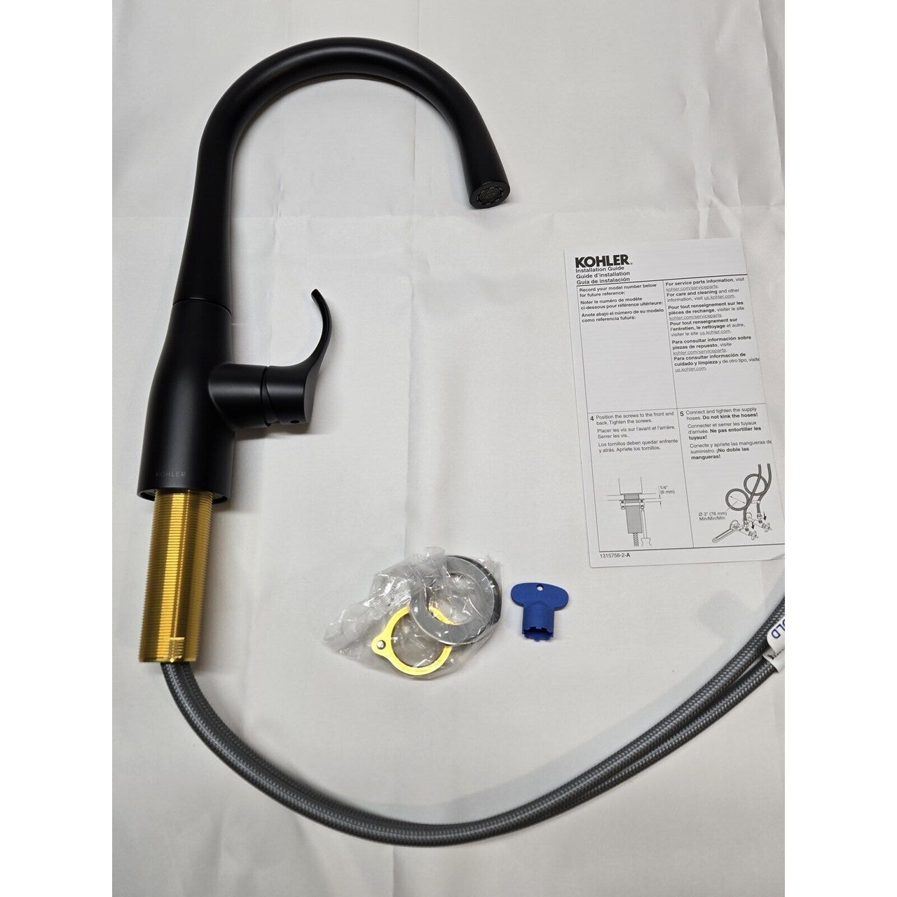 Kohler 22034-BL Simplice Single-Handle Bar Faucet - Matte Black