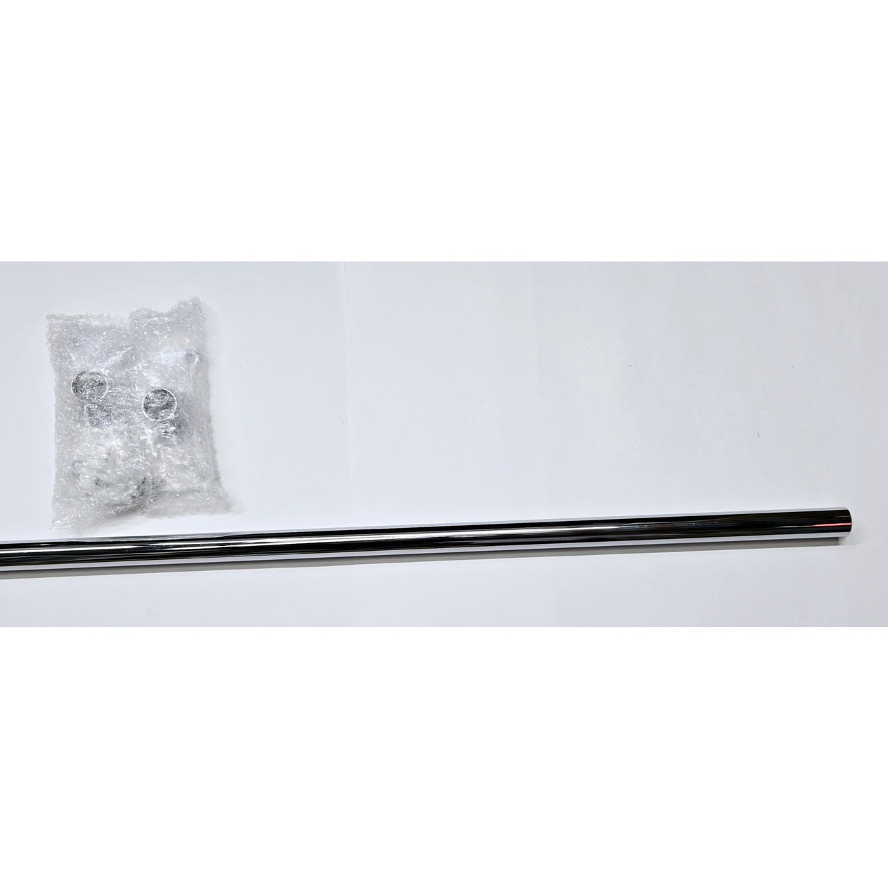 Signature Hardware 466735 48" Straight Brass Shower Rod - Chrome