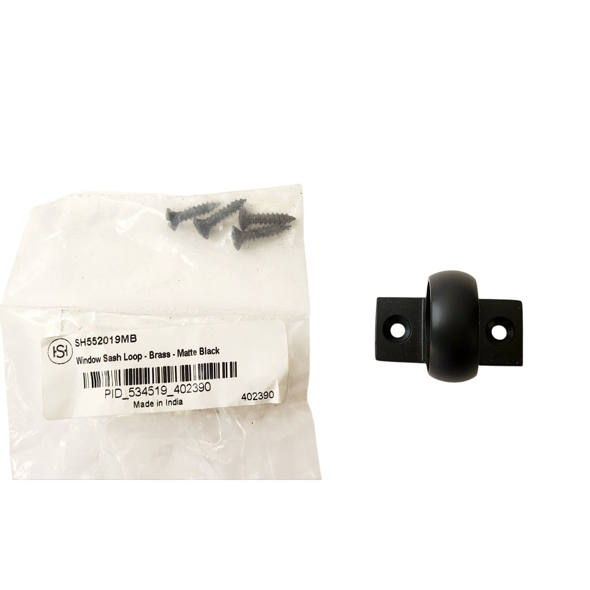 Sash Loop Signature Hardware 473673 Window Sash Loop - Matte Black