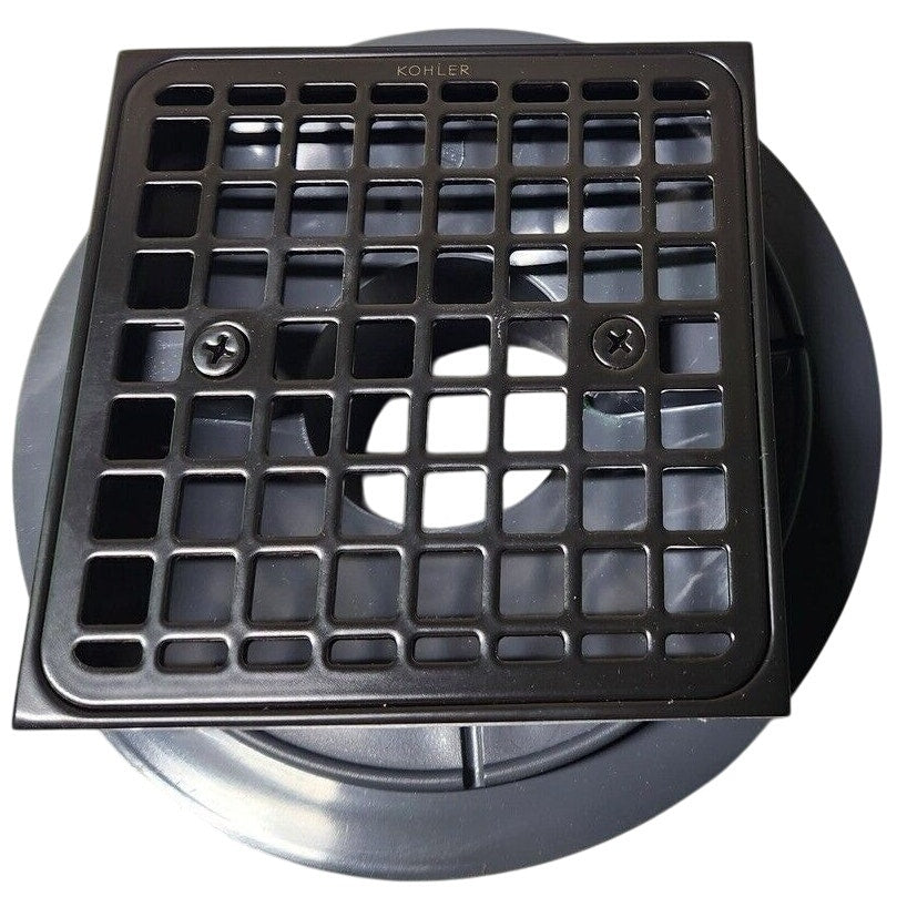 Kohler 9136-2BZ Clearflo Square Design Tile-in Shower Drain - Oil-Rubbed Bronze