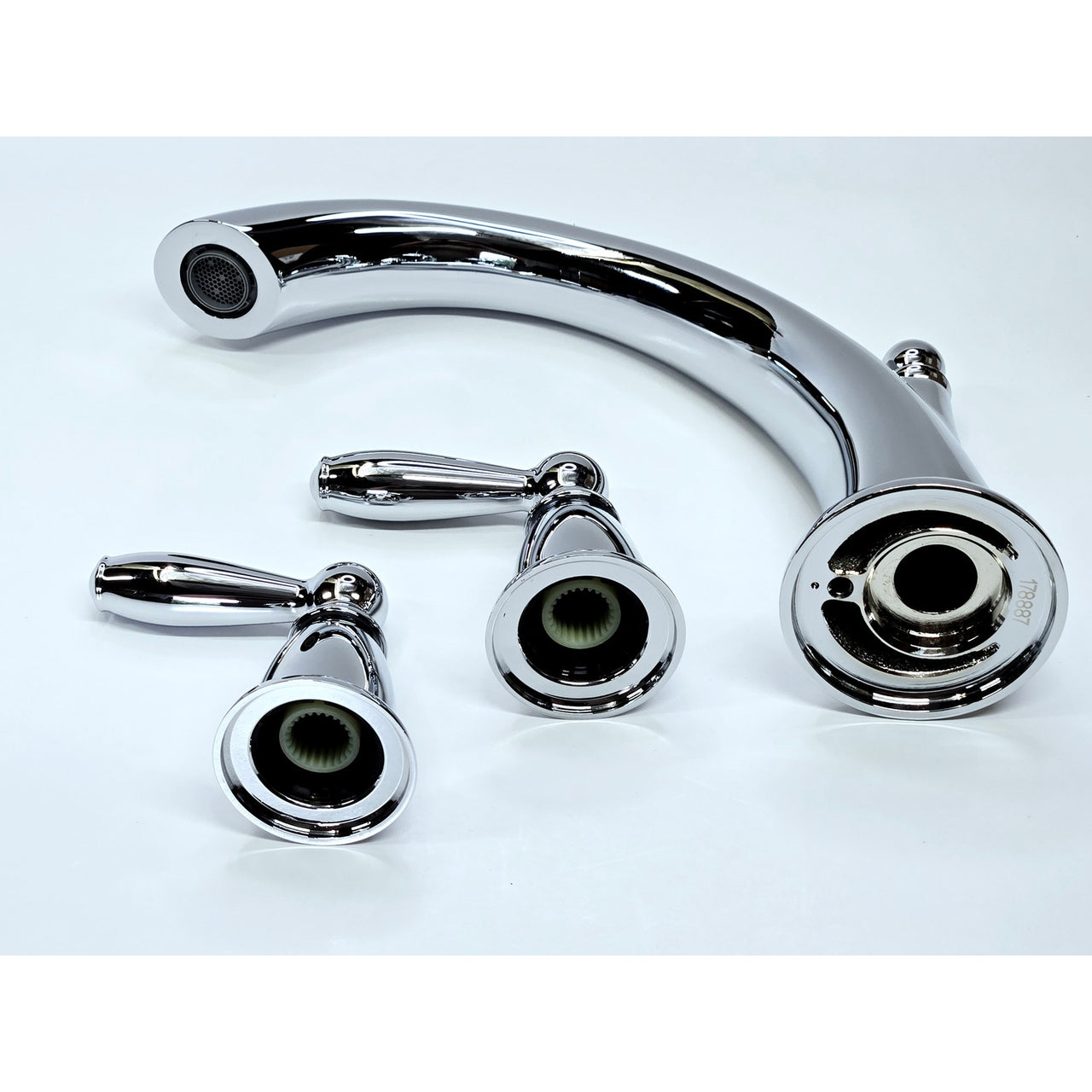 Moen T933 Brantford Deck Mounted Roman Tub Filler Trim Less Valve - Chrome READ
